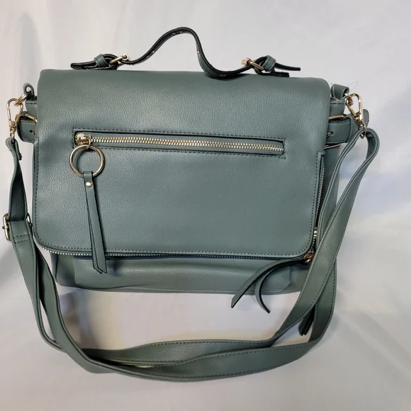 Blue Leather Crossbody Shoulder Bag - Picture 2 of 6